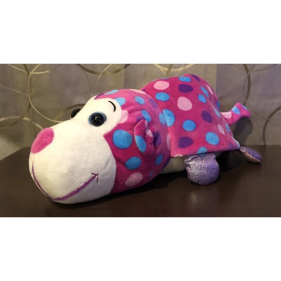 FlipaZoo Flipquin Gugu Panda Mabli Monkey Reversible Sequin Plush Stuffed Toy - Picture 2 of 13